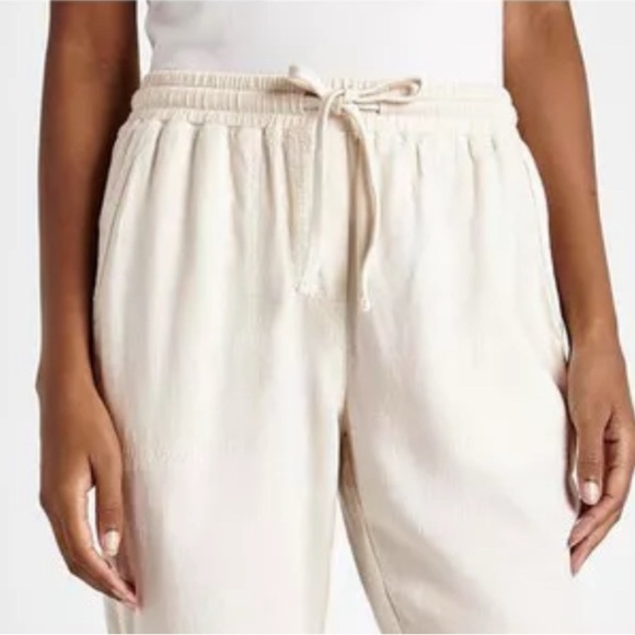 Splendid Perla Linen Blend Pull Draw String Straight Leg Lounger Pant Small NEW - Picture 2 of 9
